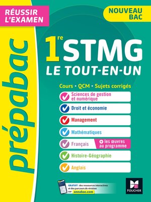 cover image of Prépabac 1re STMG